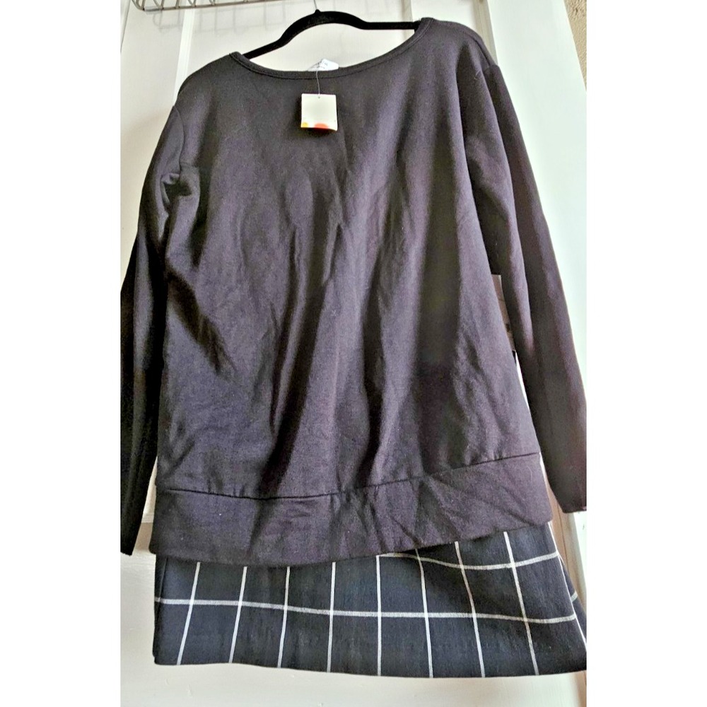 NWT  BAILEY/44 woman Sz Small black green plaid dress made in USA‎
